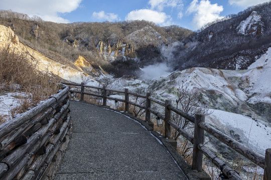 日本北海道登别地狱谷