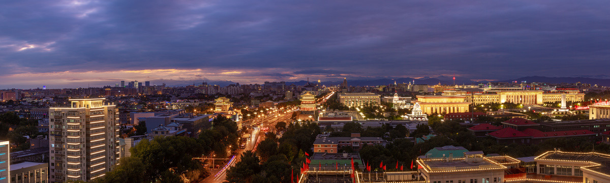 北京前门大街夜景