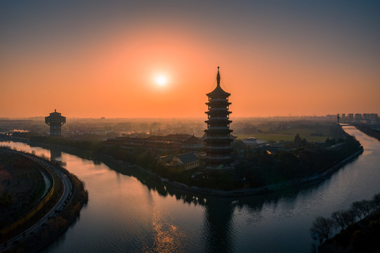 夕照高旻寺