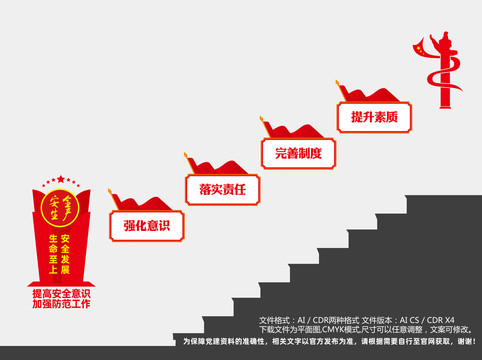 企業(yè)安全生產(chǎn)樓梯文化墻