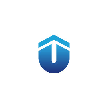 U字母箭頭LOGO標(biāo)志