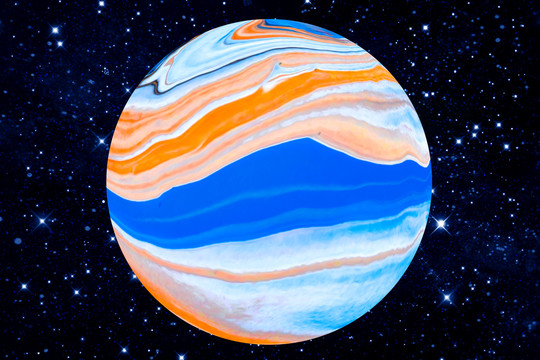 手繪流體星球