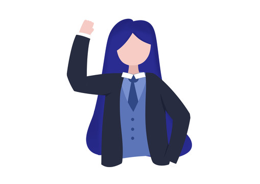 簡約揮手商務(wù)女性