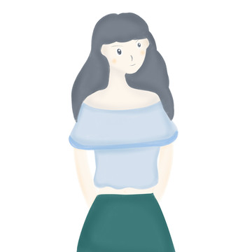 長(zhǎng)發(fā)的少女