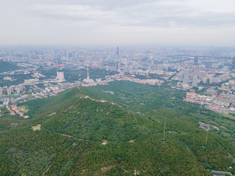 航拍济南城市风光