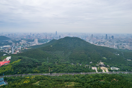 航拍济南城市风光