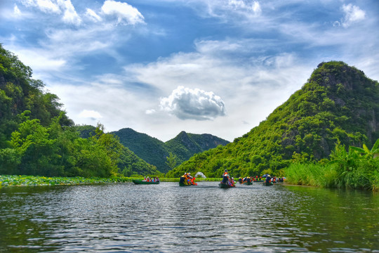 云南文山丘北普者黑山水风光旅游