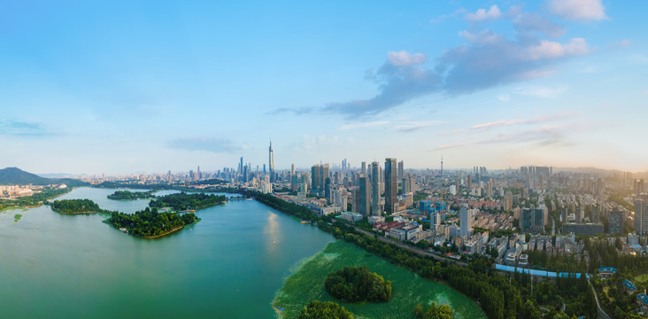 航拍南京城市风貌全景大画幅