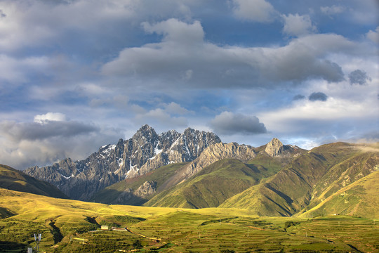 甘孜县雪山高原风景大片