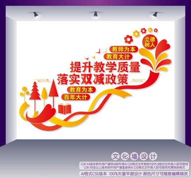 雙減樓梯間文化墻
