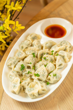 香菜水饺