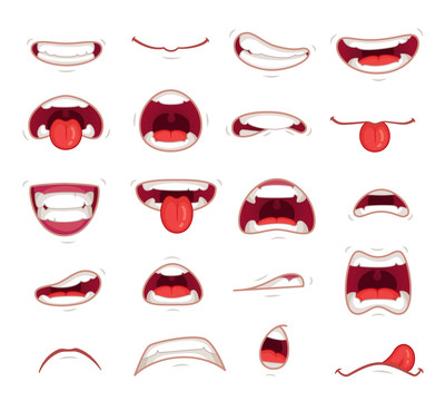 各种有趣的嘴型插图集合