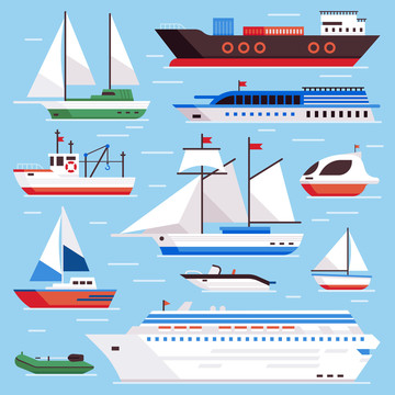 海上交通运输工具插图集合