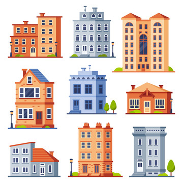 高樓大廈建筑物插圖集合