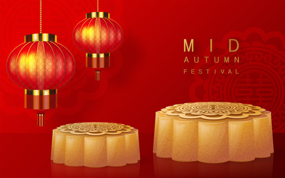 中秋節(jié)主題渲染圖片素材