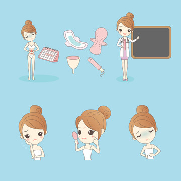 女人身體護(hù)理創(chuàng)意設(shè)計(jì)插圖
