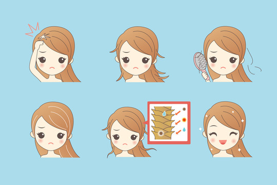 日常保養(yǎng)干燥頭發(fā)的女生