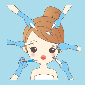 年輕女子醫(yī)療美容