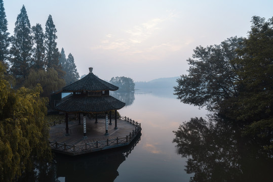 杭州西湖黛色参天