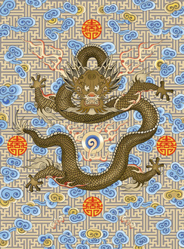 龍袍上的龍分層免摳圖