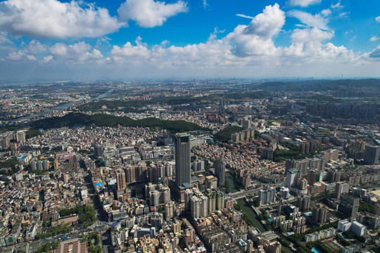 虎门镇航拍建筑风光