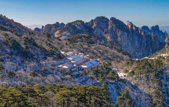 黄山北海宾馆远眺