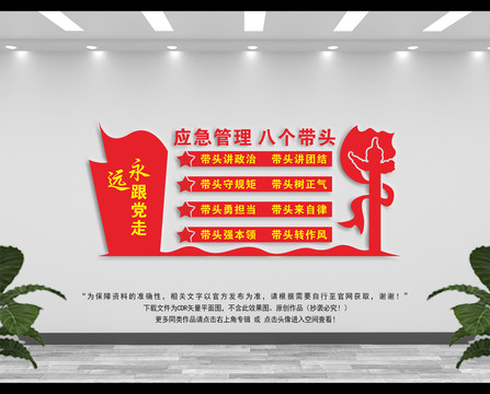 八個(gè)帶頭文化墻