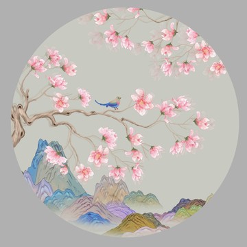 国潮风花鸟装饰画