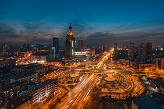 济南八一立交城市夜景