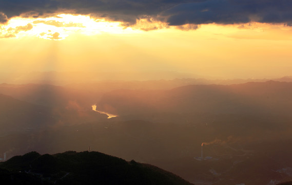 重庆涪陵山水全景