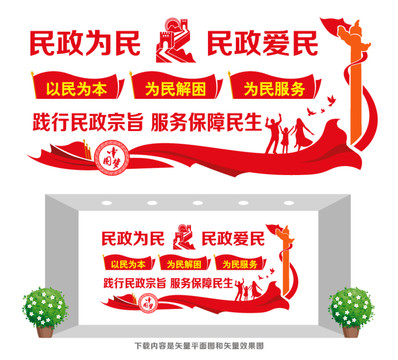 民政宣傳形象墻