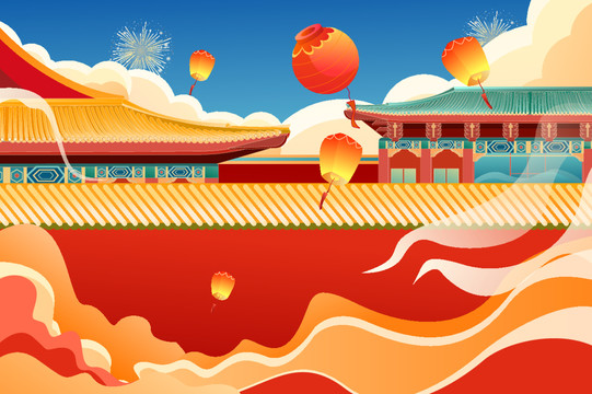 節(jié)日春節(jié)插畫