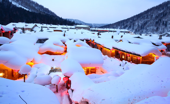 雪乡夜景