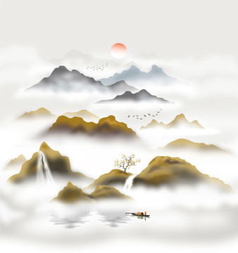 意境山水裝飾畫