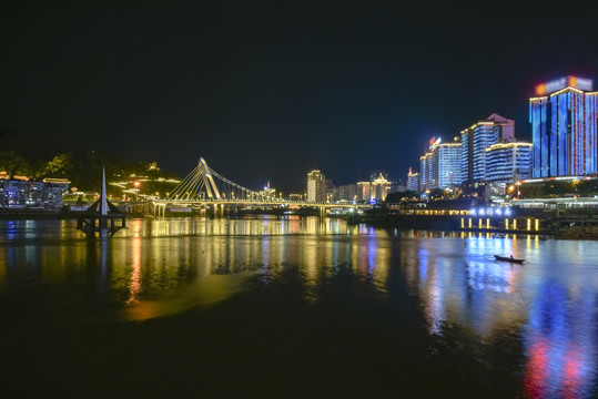 福建南平延平城市夜景