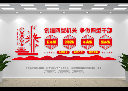 四型機關(guān)文化墻