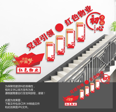 物業(yè)樓梯文化墻