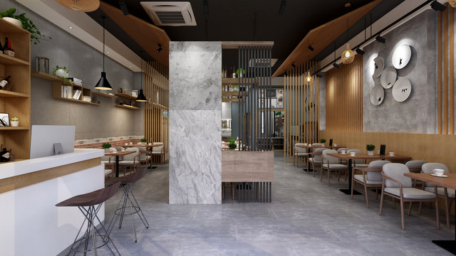 現(xiàn)代燒烤店裝飾裝修設(shè)計(jì)效果圖