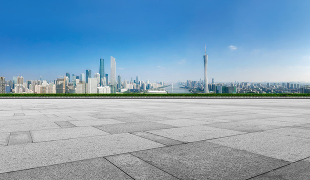 地砖地面和建筑景观