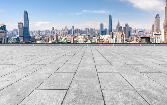 地砖地面和建筑景观