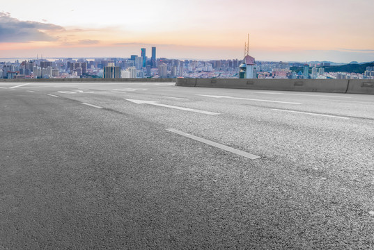 道路交通和建筑群背景