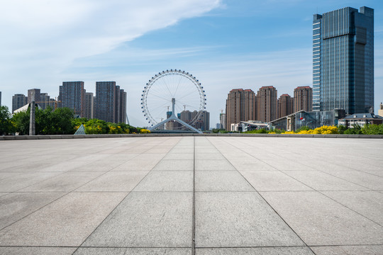 地砖地面和天津城市建筑