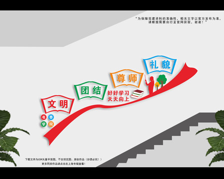學(xué)校樓梯文化墻