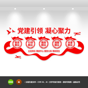 黨建引領(lǐng)凝心聚力文化墻