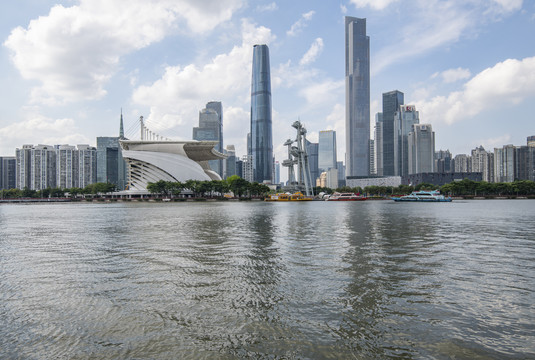 广州珠江新城天际线风景