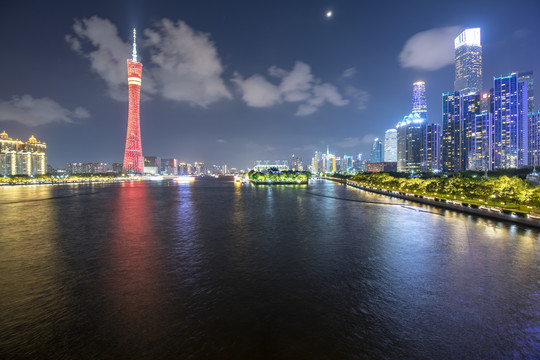 广州城市天际线夜景