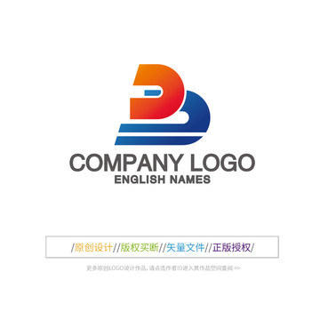 B字母图形LOGO设计