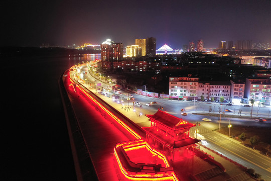 江西吉水古城墙夜景