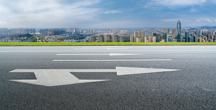 道路交通和城市景观