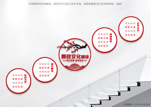 樓梯廉政文化墻